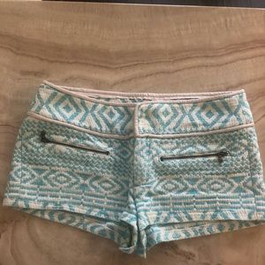 Zara blue and white shorts
